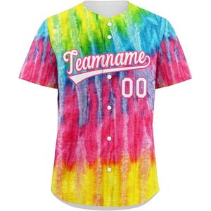 เสื้อเบสบอลทีมกราฟิกระเหิดเสื้อเชิ้ตกระดุมเต็มแบบกำหนดเองระบายอากาศได้อุปกรณ์เล่นซอฟต์บอลผ้าทอลายทแยง - Product Image 1