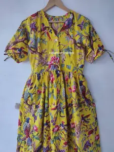 Vestido de verano de algodón de diseño moderno de lujo, vestidos de mujer elegantes de fabricante y proveedor indio - Product Image 2