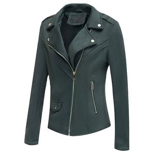 Veste bomber longue en cuir d'agneau véritable, imperméable, motif à carreaux, style moto, fournisseur OEM, fabrication directe - Product Image 2