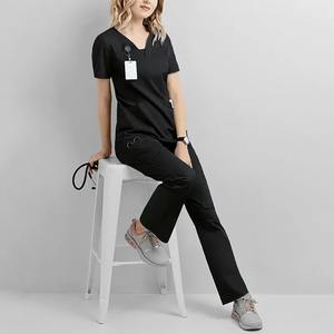 Venta al por mayor de tela tejida personalizada de moda elástico Hospital Enfermería Scrubs Jogger traje uniformes médicos para enfermeras y médicos - Product Image 2