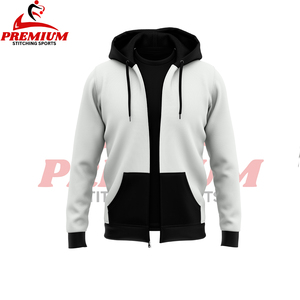 Heavyweight Full <b>Zip</b> <b>up</b> Hoodies Oversized Two sided Design Men's Hoodies With Zipper Embroidery Hoodies for Unisex - Product Image 1
