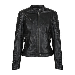 Veste en cuir de vache véritable pour femme, Style de rue, motard, haute durabilité - Product Image 1