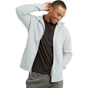 Venta al por mayor de chaqueta de lana micropolar personalizada para hombre con logotipo al aire libre cremallera poliéster empresa uniforme con cremallera completa para el invierno - Product Image 5