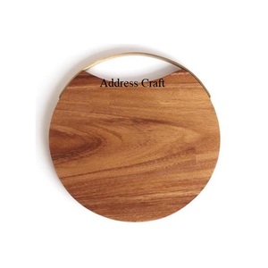 Utensilios de cocina navideños más vendidos, tabla de queso de madera con mango de latón, tabla de cortar y cortar para decoración de mesa - Product Image 1