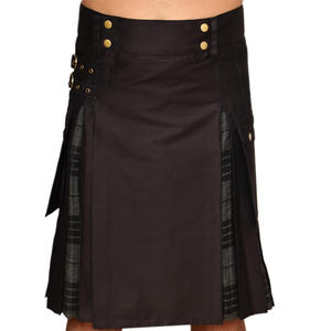 Venta de fábrica Kilt híbrido para hombres Logotipo personalizado Vestido de moda tradicional escocés Precio al por mayor Barato - Product Image 2