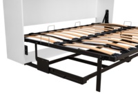 Cama Murphy Plegable Moderna y Ahorradora de Espacio, de Madera de Abedul y Metal, con Mecanismo de Hierro, Tamaño Individual/King/Full, Modelo DS2536 DOSIN, Plegada