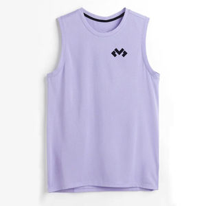 Camiseta sin Mangas de Alta Calidad para Hombre, Transpirable, de Secado Rápido, Ropa Deportiva Hecha de Algodón y Poliéster 160g, Tejido de Punto Informal, Cuello Redondo, Color Sólido - Product Image 1