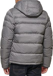 Nouvelle arrivée, veste matelassée en toile enduite décontractée et traditionnelle pour hommes, hiver, à capuche, rembourrée en polyester - Product Image 5