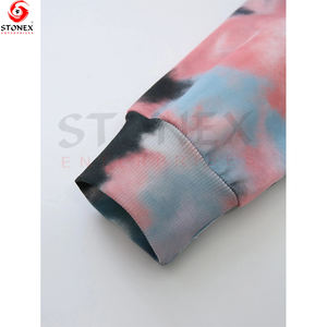 Sweat à capuche polaire d'hiver pour hommes imprimé personnalisé nouvelle mode pull d'extérieur poche kangourou cravate-Die col à capuche - Product Image 4