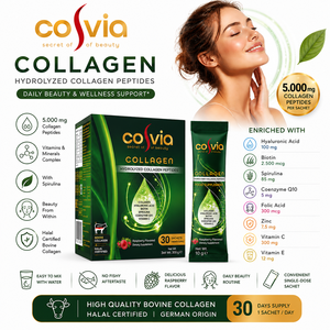 Cosvia Colágeno Hidrolizado en Polvo, 30 Sobres |   Colágeno Bovino Tipo I y Tipo III con Espirulina, Ácido Hialurónico, Biotina y Vitaminas - Product Image 5