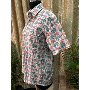 เสื้อเชิ้ตลำลองสำหรับมืออาชีพ ผ้าฝ้ายป๊อปลิน 100% ทรงเข้ารูป ระบายอากาศดี มีสไตล์ ลายสัตว์ ให้ความสบายสำหรับผู้ชาย - Product Image 3