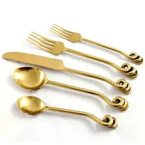 Ensemble de couverts en acier inoxydable de qualité supérieure avec manche en bois, parfait pour les ustensiles de cuisine et les repas d'hôtel, fournitures de cuisine de luxe - Product Image 6