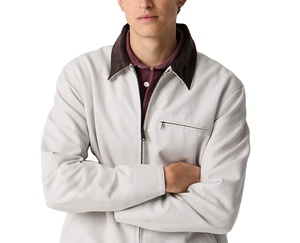 Chaqueta Informal de Lona Resistente, Chaqueta Corta de Algodón de Alta Calidad, Chaqueta de Trabajo para Hombre con Cuello de Pana - Product Image 4