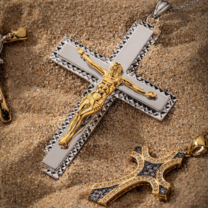 18K mạ vàng crucifix Mặt dây chuyền vòng cổ cho nam giới phụ nữ Christian chéo trang sức thép không gỉ tôn giáo Jesus món quà quyến rũ - Product Image 4