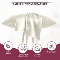 Housse de coussin de luxe super douce d'usine, élégante et raffinée en satin de soie pour les cheveux et la peau