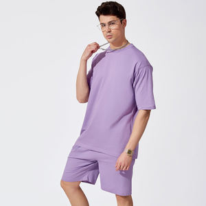 Conjuntos de Invierno de 2 Piezas para Hombre con Logotipo Personalizado de Alta Calidad, Ropa Casual de Calle, Transpirable, Camiseta y Pantalones Cortos - Product Image 4