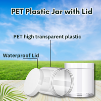 Échantillon gratuit bocal en plastique PET à large ouverture coffre-fort de qualité alimentaire livraison rapide couvercle 55mm 65mm 75mm 85mm 100mm aliments en conserve collation biscuit