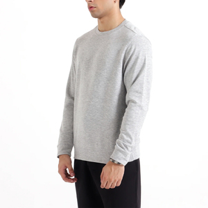 Vente en gros de sweat-shirt en coton uni personnalisé de qualité supérieure logo imprimé pull en éponge français sweat-shirt à col rond pour hommes - Product Image 4