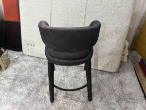 Silla de Bar Moderna Nicola con Respaldo Abierto, Tapizada en Tela, Taburete de Bar Ajustable para Interiores y Exteriores, Hogar, Restaurante, Comedor - Product Image 3