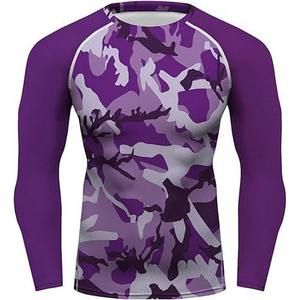 T-shirt de compression à manches courtes pour homme, col rond, rash guard pour le yoga, la remise en forme, l'exercice, vêtements de sport de haute qualité - Product Image 1