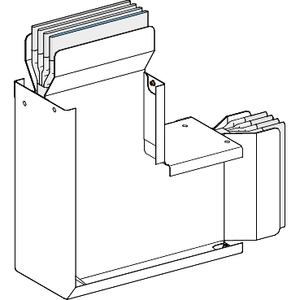 Raccordo a gomito in rame Edgewise SCHNEIDER ELECTRIC KTC3200LC3B 3200A 3L+PE per canalina, raccordo a ramo corto personalizzato per condotto, misura ridotta - Product Image 1