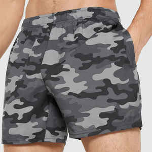 Venta caliente nuevo entrenamiento de secado rápido Jogging gimnasio Fitness deporte cintura elástica sólido corto Atlético hombres pantalones cortos para correr - Product Image 3