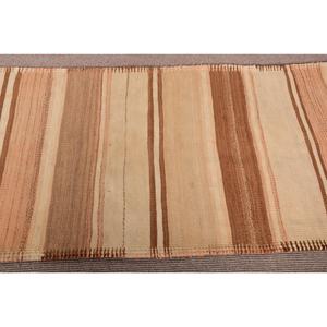 Tapis turc vintage 2,8x11,9 pi (85x362 cm), tapis oriental brun Kilim - Product Image 4