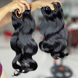 ผมดิบจากผมจริงมัดเป็นลอนสีดำ - Product Image 1