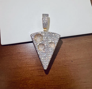 Collar de Lujo con Colgante de Queso con Incrustaciones de Diamantes Moissanite, Estilo Hip Hop, para Hombre y Mujer - Product Image 3