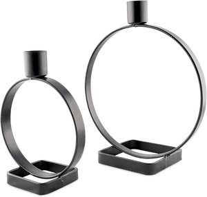 Candelabros de Hierro Redondos Hechos a Mano para Velas Largas, Decoración Navideña para Sala de Estar/Comedor - Product Image 6