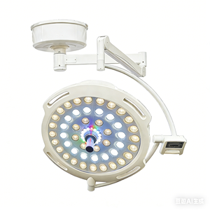 <span class=keywords><strong>Lampe</strong></span> chirurgicale <span class=keywords><strong>LED</strong></span> sans ombre KORUI, éclairage opératoire mural/plafonnier/mobile pour hôpital avec poignée intégrée KORUI - Product Image 4