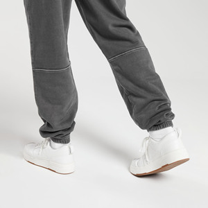 Pantalon de jogging ample et décontracté en molleton uni avec cordon de serrage, style streetwear, effet délavé, pour homme - Product Image 6
