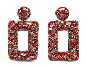 Boucles d'oreilles perlées de rocaille de Style Vintage de haute qualité clous brodés à la main en forme d'ailes classiques pour la fête de mariage ou l'anniversaire - Product Image 3