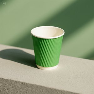 Vasos de papel resistentes de 12 oz, paquete de 100 ecológico, Verde - Product Image 2