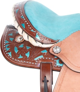 Selles de course occidentales et anglaises en cuir véritable de qualité supérieure pour l'équitation - Product Image 4