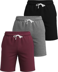 Pantalones Cortos Deportivos Casuales de Felpa para Hombre, 5.5 Pulgadas, Pantalones Cortos Deportivos de Algodón para Gimnasio, Pantalones Cortos Deportivos con Bolsillo para Correr, Hacer Ejercicio, Descansar - Product Image 1