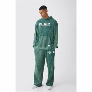 Chándal con capucha de algodón 100% de gran tamaño con detalle de costura cuadrada bordado y técnicas de cuentas Estilo Vintage para invierno - Product Image 6