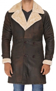 เสื้อโค้ทหนังขนยาวขนแกะสำหรับผู้ชายใหม่ล่าสุด - Product Image 5