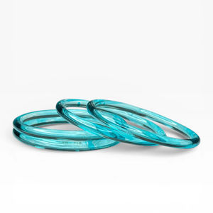 Bracelet en verre facetté de forme émeraude bleu ciel indien, fabriqué directement en usine, tendance pour femmes, léger, prix de gros - Product Image 1