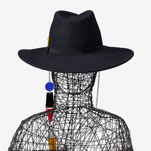 Premium Wool <b>Hat</b> Asymmetrical <b>Fedora</b> Felt <b>Hat</b> - Licini Collection - 100% Wool, Made in Italy - Unique Design for Stylish Individuals - Product Image 4