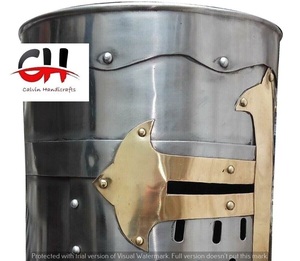 Auténtico Caballero Templario Medieval Crusader Helmet Armor SCA Regalo de Halloween - Product Image 3
