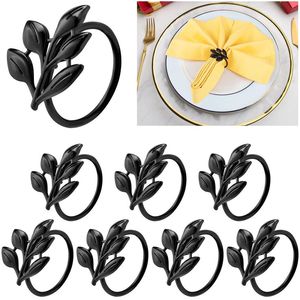 Vente en ligne de ronds de serviette réutilisables Porte-serviettes pour la décoration de la table d'hôtel de mariage Boucle de serviette Bouton en tissu - Product Image 5