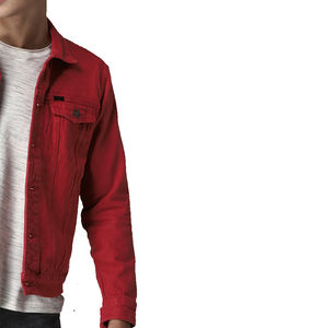 Vestes en jean pour hommes, col en duvet tendance, manches longues, poches latérales, streetwear - Product Image 6