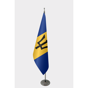 Drapeau officiel de Barbade personnalisé 3x5 pieds pour intérieur, impression numérique, aluminium, coton, nylon, logo personnalisé, tissu de drapeau sur mesure - Product Image 1