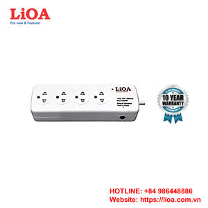 Prise d'extension haute capacité LiOA 4 sorties avec protection CB 15A/ 250V/ 3300W 4SS2.5-2N Fiches et prises - Product Image 5