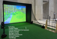 Filets de simulation de golf très vendus, 10 x 8 pieds, avec écran d'affichage à impact HD, filet pour la pratique du golf en intérieur et en extérieur