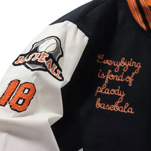 Veste de baseball pour homme personnalisée avec des patchs brodés en chenille, style streetwear, veste de baseball universitaire pour homme - Product Image 5
