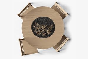 เสื่อแก้วลูกปัดแบนสำหรับโต๊ะรับประทานอาหารร้านอาหารบาร์งานแต่งงานแผ่นรองจานดีไซน์โต๊ะรับประทานอาหารแบบหยาบ - Product Image 6