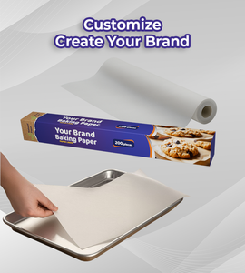 กระดาษรองอบกันน้ำเคลือบซิลิโคนสองด้าน เป็นมิตรกับสิ่งแวดล้อม ผลิตจากเยื่อกระดาษบริสุทธิ์ 100% ขนาด 37x42 ซม. สำหรับเตาอบ 16 แผ่น - Product Image 6