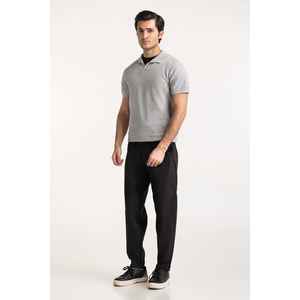 Patrón Sólido para Suéter Polo Tejido MN-PSW-WS24-008 Técnica de Teñido Liso - Product Image 4